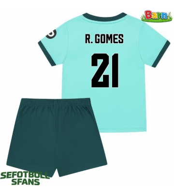 Wolves Rodrigo Gomes #21 Bortaställ Barn 2025-26 Kortärmad (+ Korta byxor)